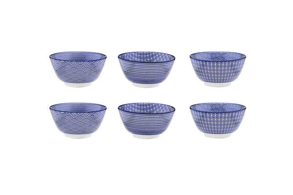 Bol PATTERN Ø12cm - 6 pièces - Dark blue