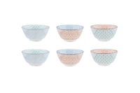 Bol PATTERN Ø12cm - 6 pièces - Pastel