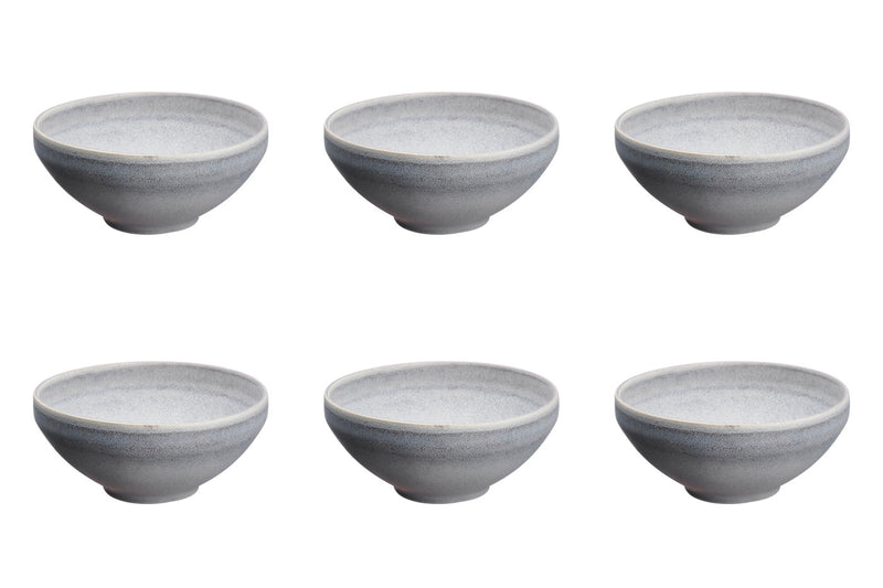 Bol STONE Ø15cm - 6 pièces - Gris lune