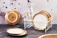 Assiette COSMOS Ø21,5cm - 6 pièces - Crème