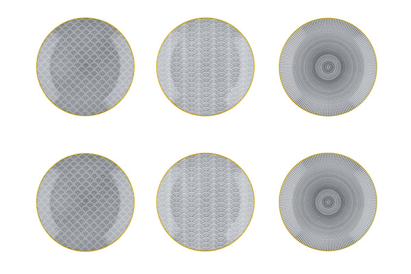 Assiette PATTERN Ø21cm - 6 pièces - Eclipse