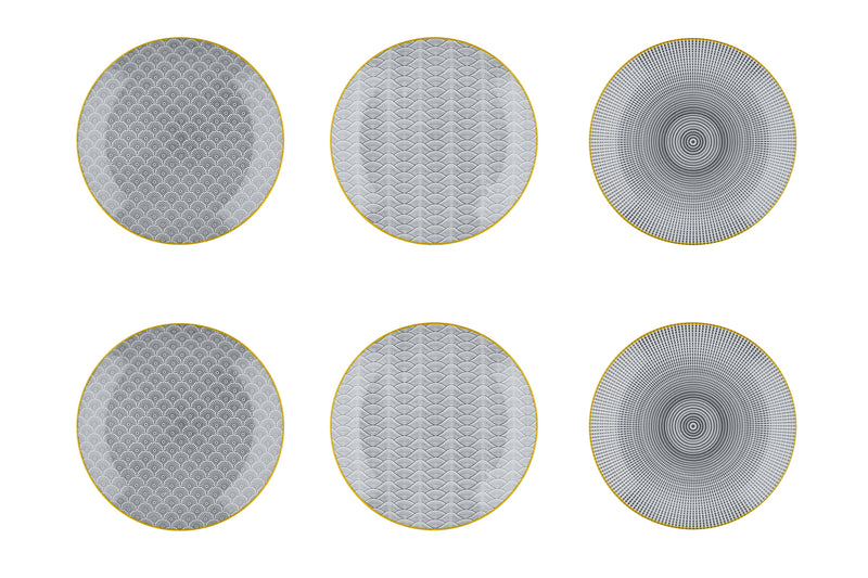 Assiette PATTERN Ø21cm - 6 pièces - Eclipse