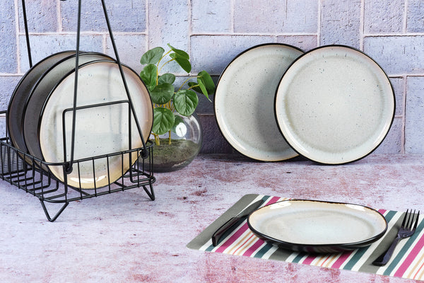Assiette IRIS Ø21,5cm - 6 pièces - Blanc ivoire