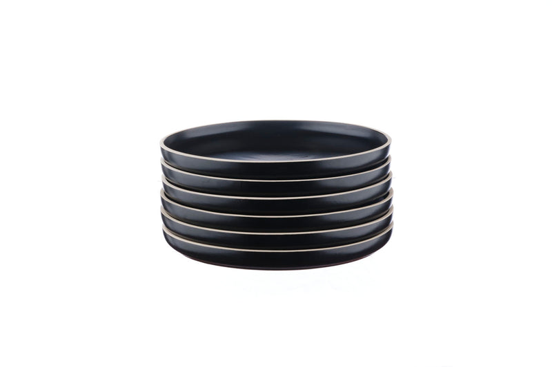 Assiette ORIGIN Ø20,5cm - 6 pièces - Charbon