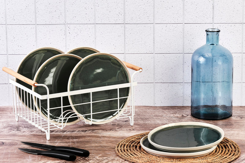 Assiette OXYGEN Ø21,5cm - 6 pièces - Vert de gris