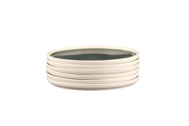 Assiette OXYGEN Ø21,5cm - 6 pièces - Vert de gris