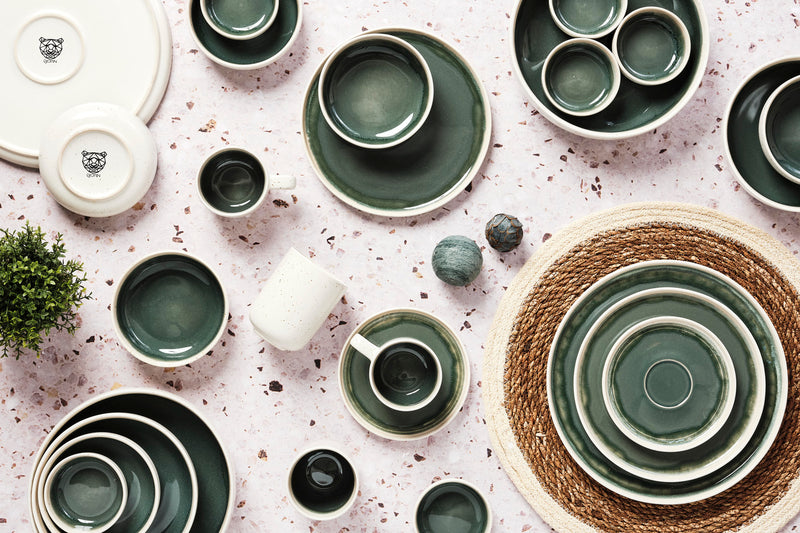 Assiette OXYGEN Ø21,5cm - 6 pièces - Vert de gris