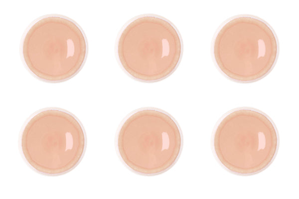 Assiette OXYGEN Ø21,5cm - 6 pièces - Rose poudre
