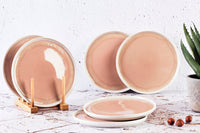 Assiette OXYGEN Ø21,5cm - 6 pièces - Rose poudre