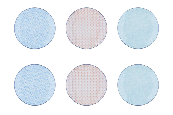 Assiette PATTERN Ø21cm - 6 pièces - Pastel