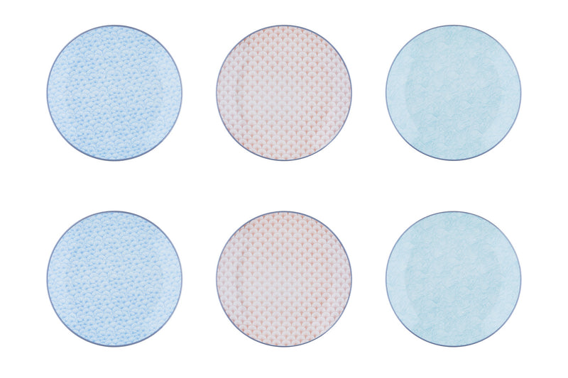 Assiette PATTERN Ø21cm - 6 pièces - Pastel