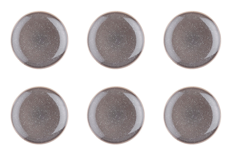 Assiette STELLAR Ø22cm - 6 pièces - Gris béton