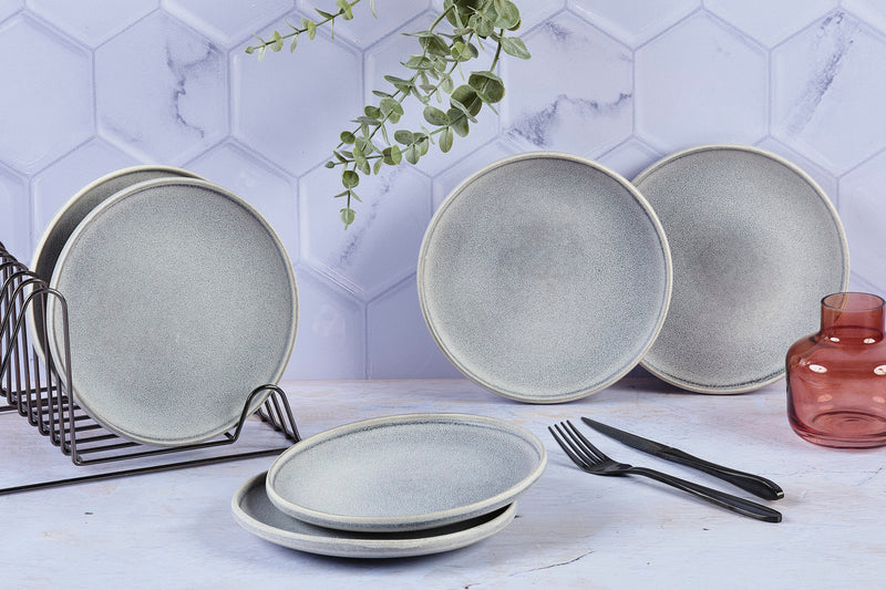 Assiette STONE Ø19cm - 6 pièces - Gris lune