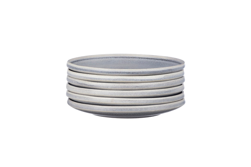 Assiette STONE Ø19cm - 6 pièces - Gris lune