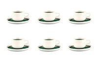 Tasse 20cl et soucoupe Ø15cm OXYGEN - 12 pièces - Vert de gris