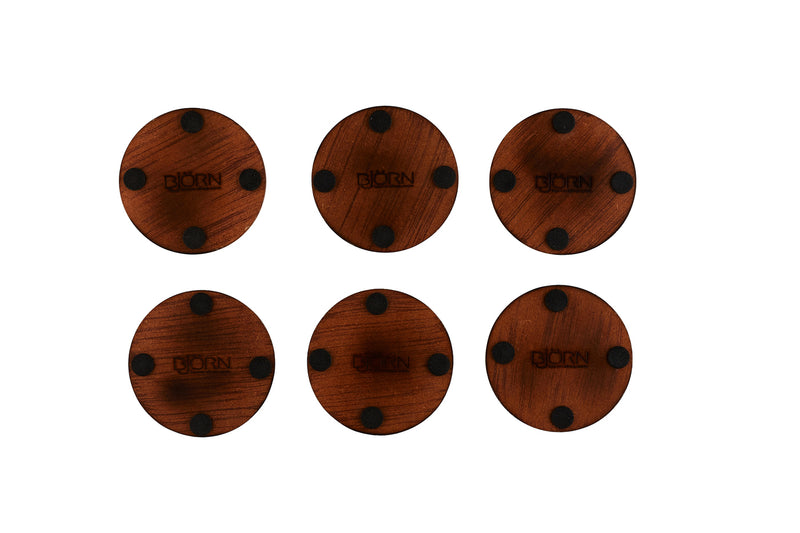 Sous-verre en bois de manguier PATTERN - 6 pièces - Color