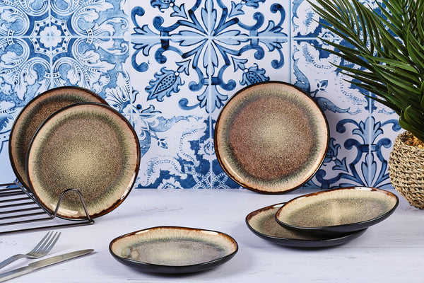 Assiette IRIS Ø16cm - 6 pièces - Marron sauvage