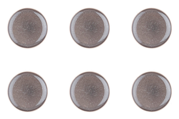 Assiette STELLAR Ø18cm - 6 pièces - Gris béton