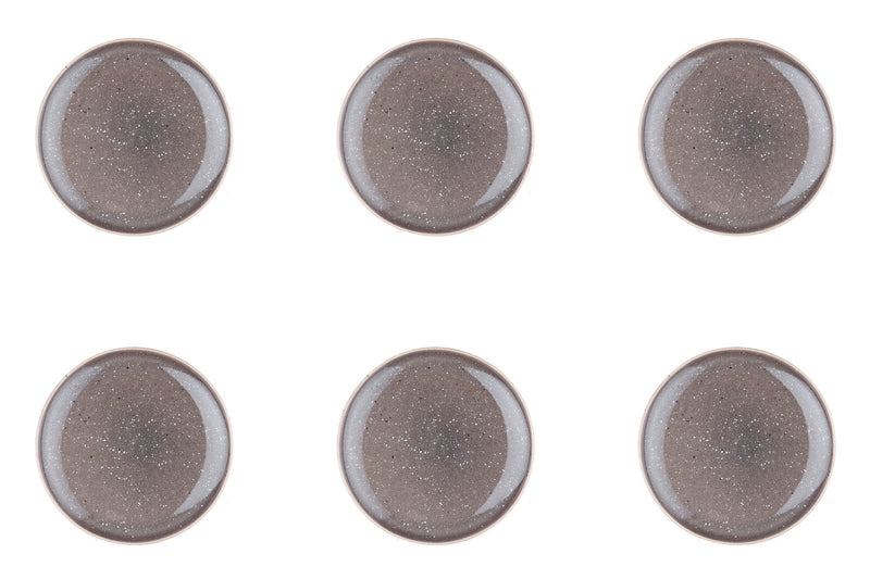 Assiette STELLAR Ø18cm - 6 pièces - Gris béton