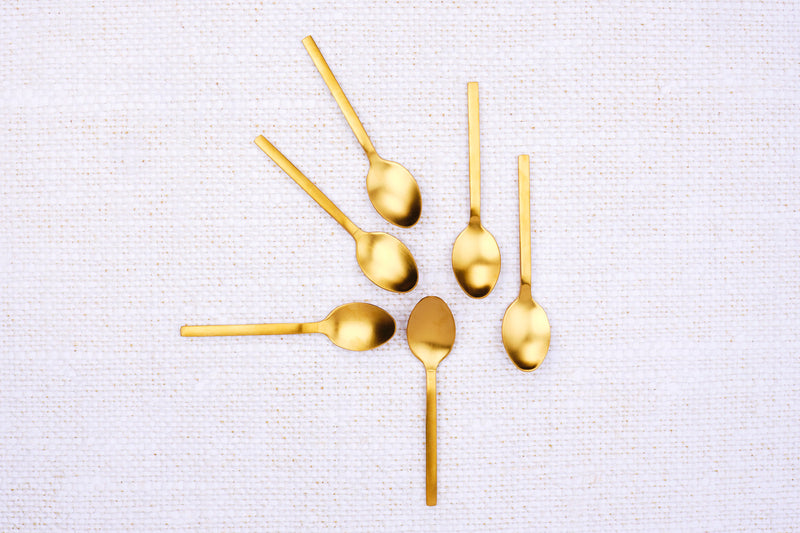 Coffret 6 petites cuillères Emund - Gold