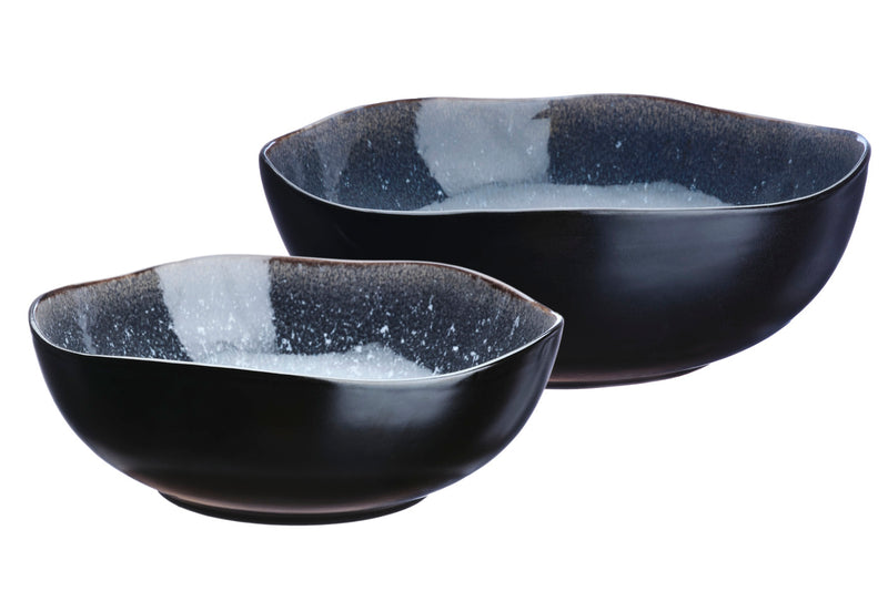 Saladier IRIS Ø24cm et Ø28,5cm - 2 pièces - Bleu nuit
