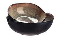 Saladier IRIS Ø24cm et Ø28,5cm - 2 pièces - Marron sauvage