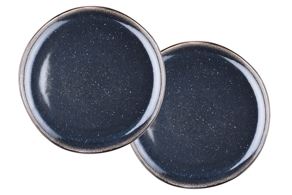 Plateau de service IRIS Ø32cm - 2 pièces - Bleu nuit