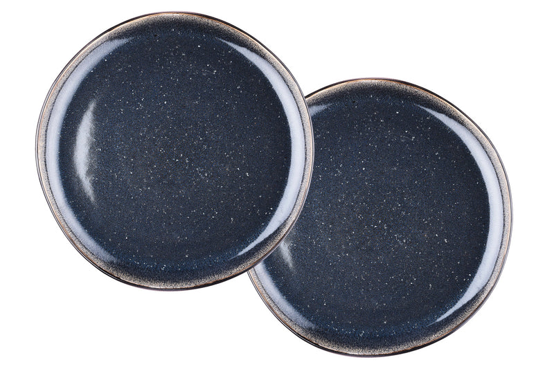 Plateau de service IRIS Ø32cm - 2 pièces - Bleu nuit