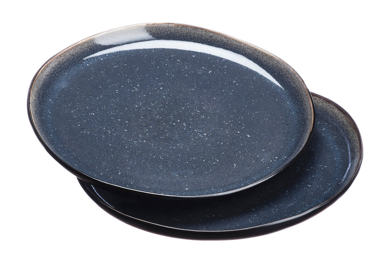 Plateau de service IRIS Ø32cm - 2 pièces - Bleu nuit