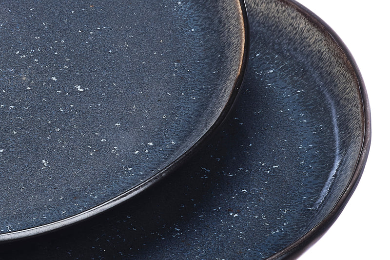 Plateau de service IRIS Ø32cm - 2 pièces - Bleu nuit