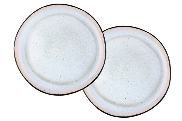 Plateau de service IRIS Ø32cm - 2 pièces - Blanc ivoire