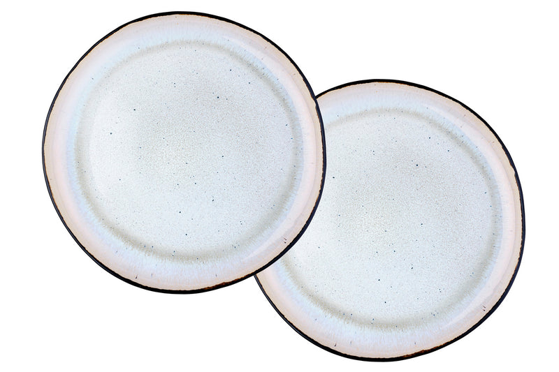 Plateau de service IRIS Ø32cm - 2 pièces - Blanc ivoire