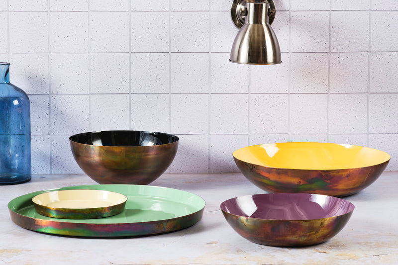 Corbeille à fruits en métal Ø35cm - Safran