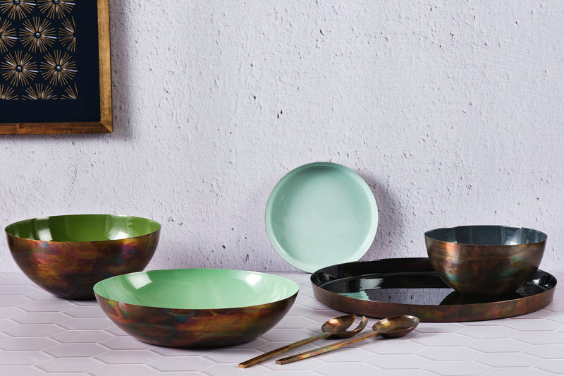Saladier en métal Ø25cm - Argile