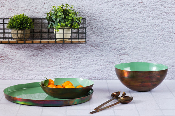 Saladier en métal Ø25cm - Jade