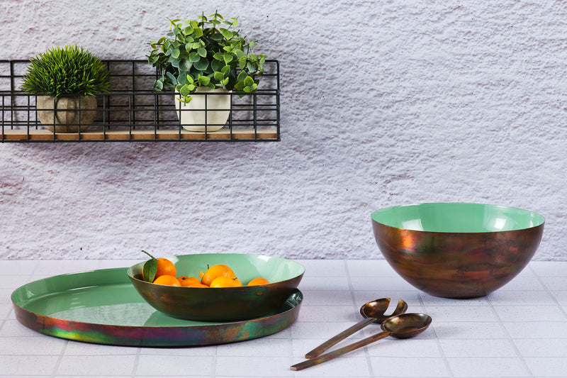 Saladier en métal Ø25cm - Jade