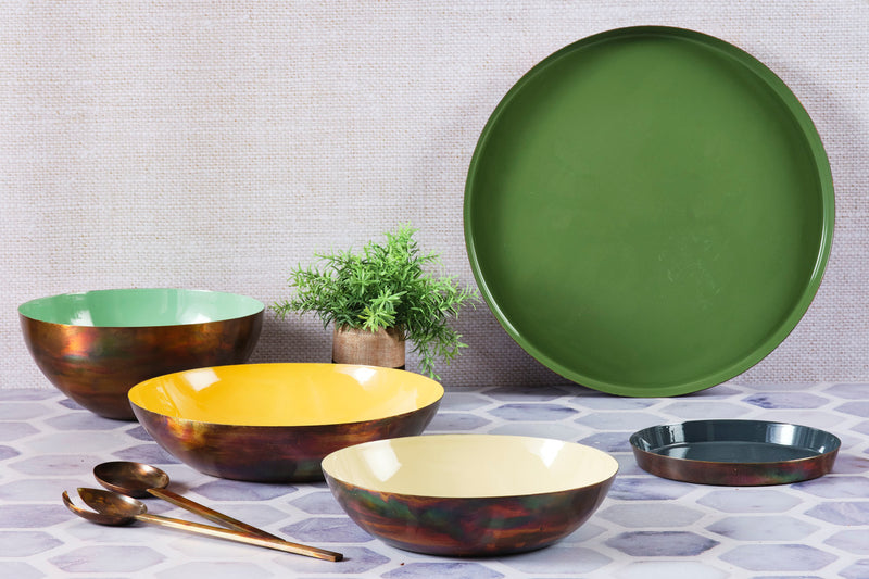Saladier en métal Ø25cm - Jade