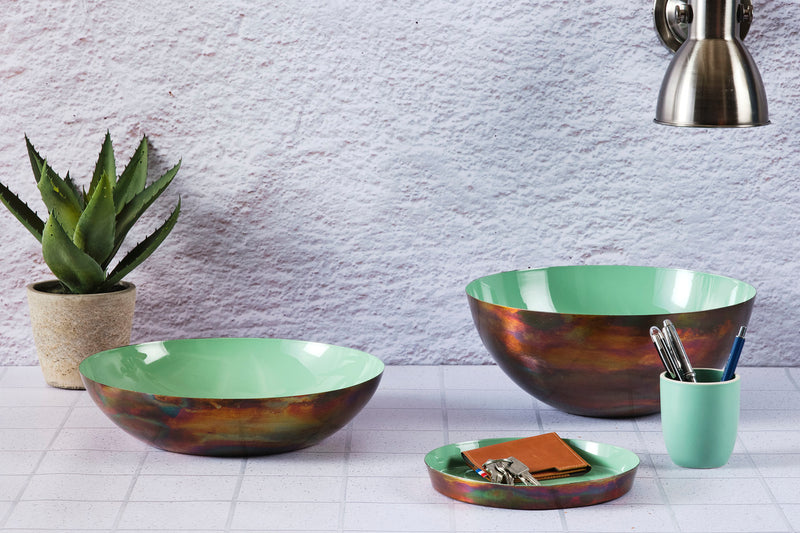 Saladier en métal Ø30cm - Jade