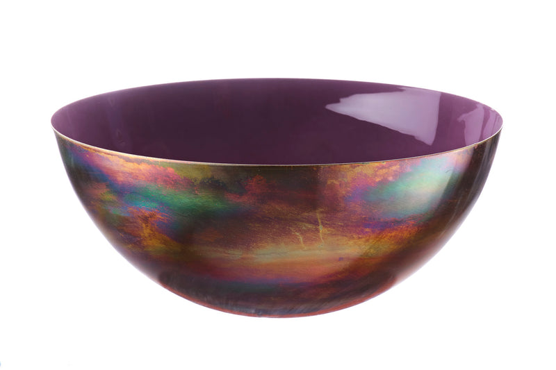 Saladier en métal Ø30cm - Prune