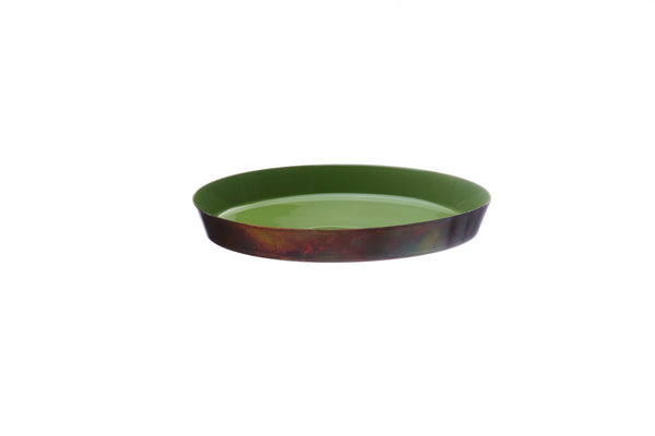 Plateau de service en métal Ø20cm - Argile
