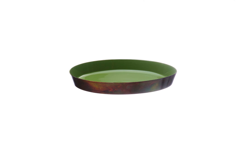 Plateau de service en métal Ø20cm - Argile