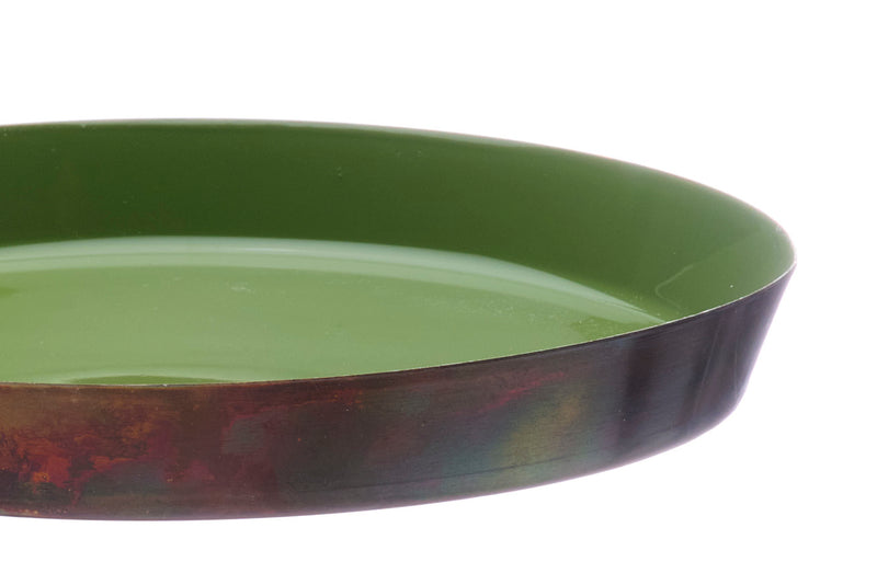 Plateau de service en métal Ø20cm - Argile