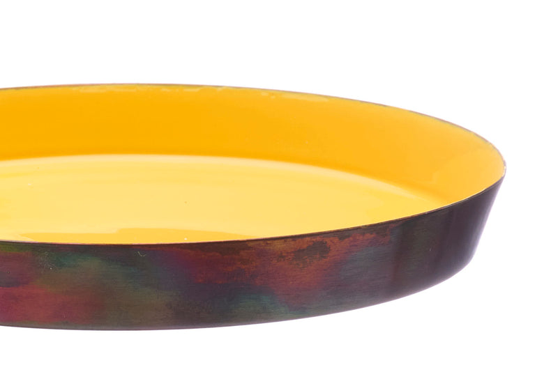Plateau de service en métal Ø20cm - Safran