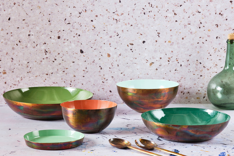 Plateau de service en métal Ø20cm - Jade