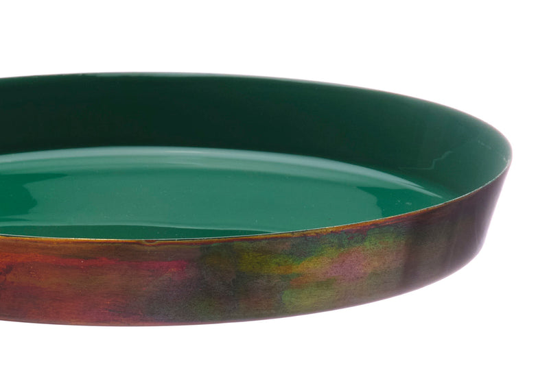 Plateau de service en métal Ø20cm - Sapin