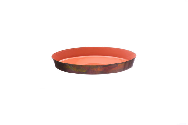 Plateau de service en métal Ø20cm - Terracotta