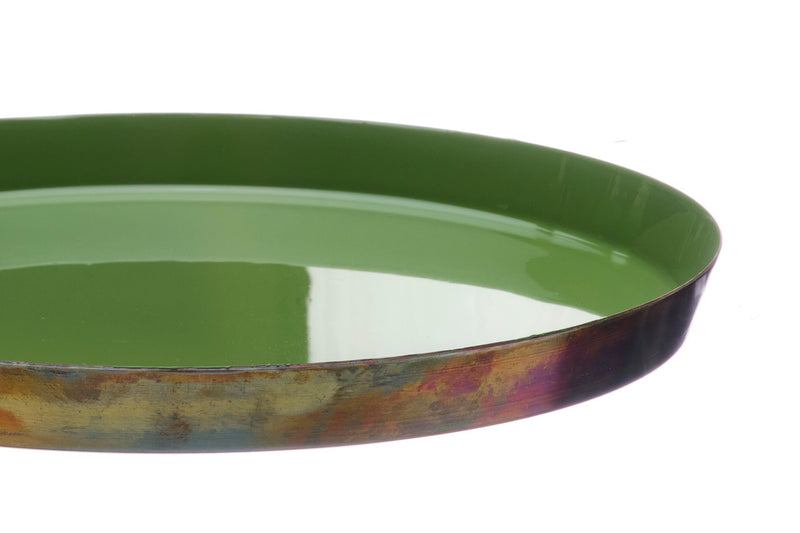 Plateau de service en métal Ø30cm - Argile