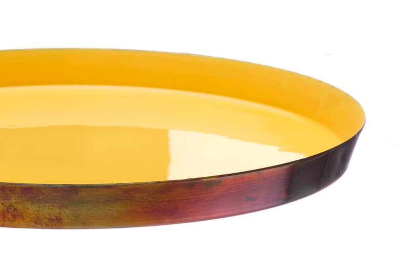 Plateau de service en métal Ø30cm - Safran