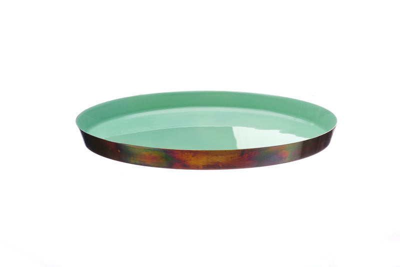 Plateau de service en métal Ø30cm - Jade