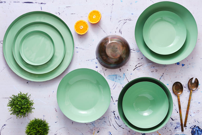 Plateau de service en métal Ø30cm - Jade